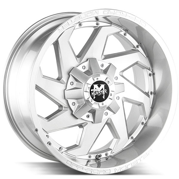 Off-Road Monster M09 Silver Machined Center Cap