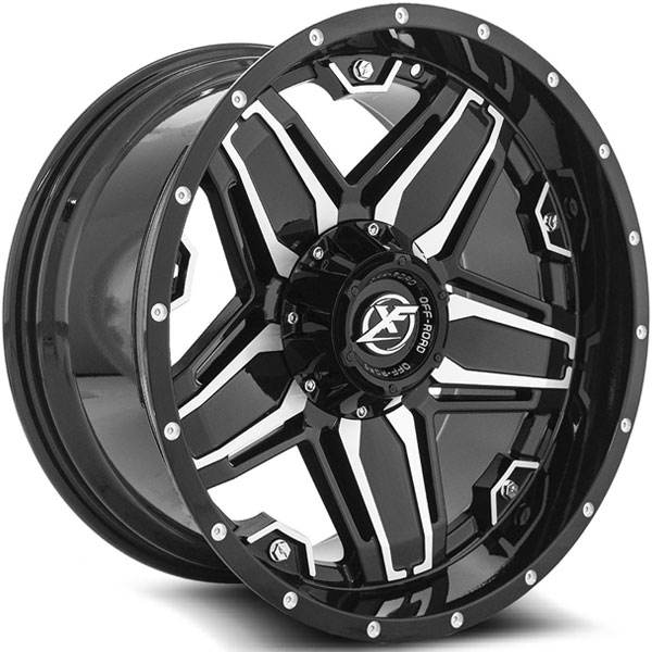 XF Off-Road XF-223 Gloss Black with Milled Spokes Center Cap
