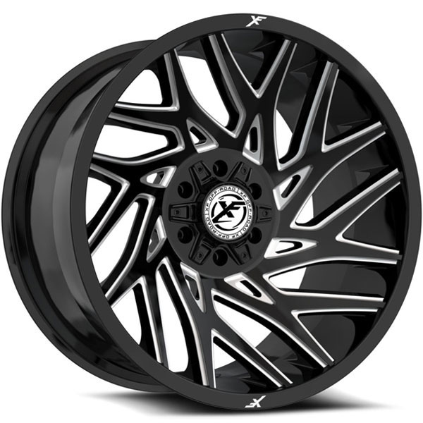 XF Off-Road XF-229 Gloss Black with Milled Spokes Center Cap