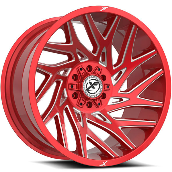 XF Off-Road XF-229 Red with Milled Spokes Center Cap