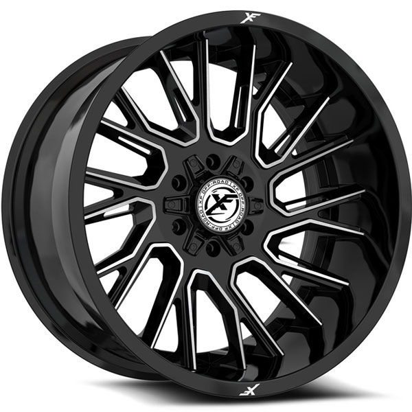 XF Off-Road XF-230 Gloss Black with Milled Spokes Center Cap