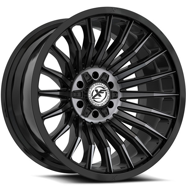 XF Off-Road XF-231 Gloss Black Machined with Titanium Face Center Cap