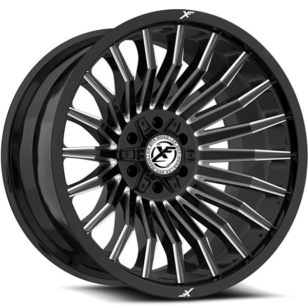 XF Off-Road XF-231 Gloss Black with Milled Spokes Center Cap