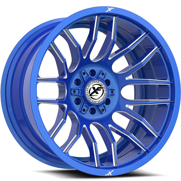 XF Off-Road XF-232 Blue with Milled Spokes Center Cap