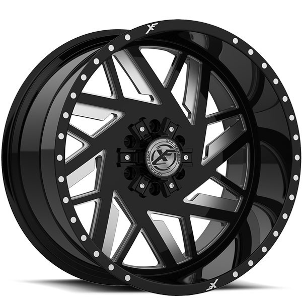 XF Off-Road XFX-306 Gloss Black with Milled Spokes Center Cap